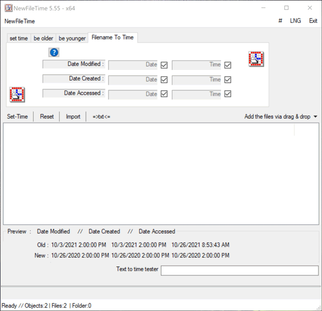 Filename to Time feature in NewFileTime
