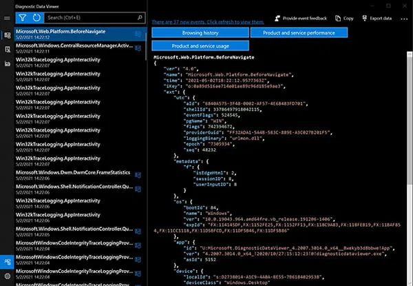 Diagnostic Data Viewer Overview